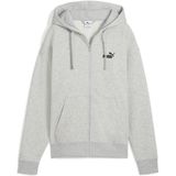 PUMA ESS Small No. 1 Logo Comfort hoodie met volledige ritssluiting voor Dames, Grijs, Maat XXS