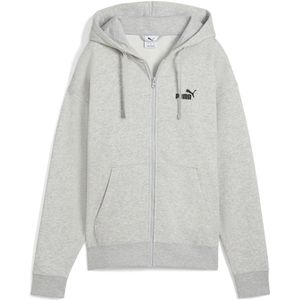 PUMA ESS Small No. 1 Logo Comfort hoodie met volledige ritssluiting voor Dames, Grijs, Maat XXS