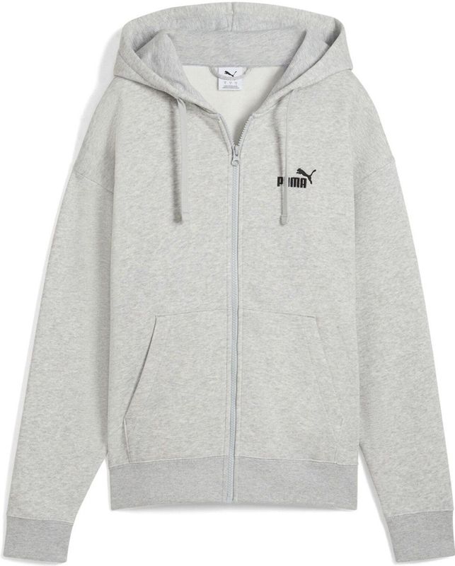 PUMA ESS Small No. 1 Logo Comfort hoodie met volledige ritssluiting voor Dames, Grijs, Maat XXS