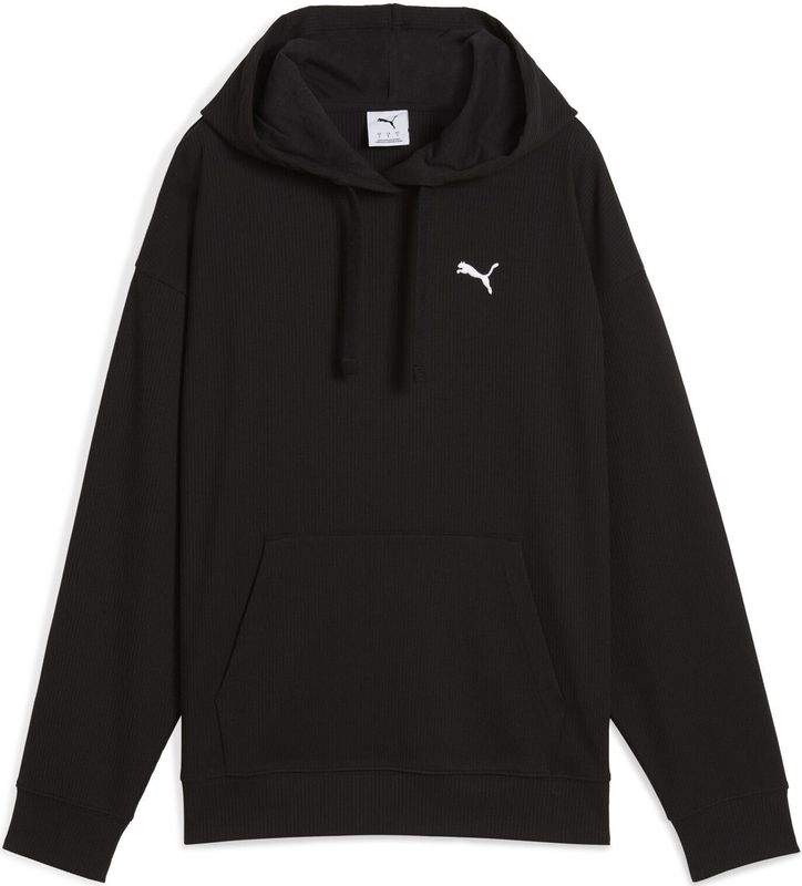 Puma - Essentials Elevated Comfort Hoodie - Zwart - Gerecycled Polyester, Katoen