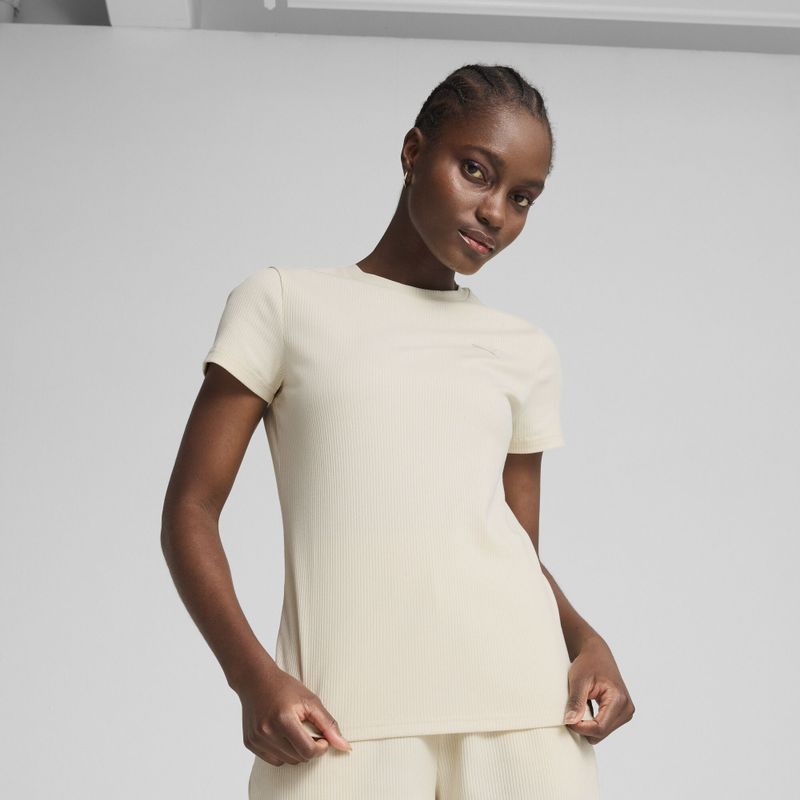 Puma - Essentials Elevated T-Shirt - Dames - Zwart - Gerecycled Polyester