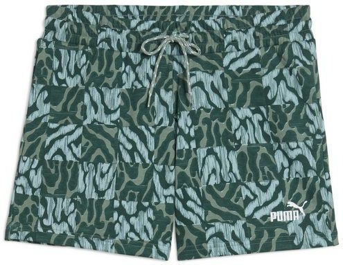PUMA - ESS GRAPHIC - Korte Broek - Groen - Dames