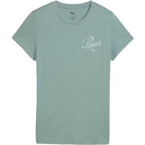 PUMA - Grafisch Borduursel T-shirt - Rood - Gerecycled Katoen