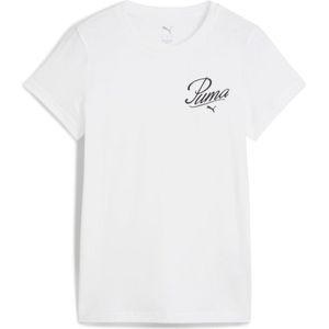 PUMA - Grafisch Borduursel T-shirt - Groen - Katoen