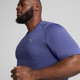 Puma - Graphic Mesh T-shirt - Blauw - 94% Gerecycled Polyester - Korte Mouwen