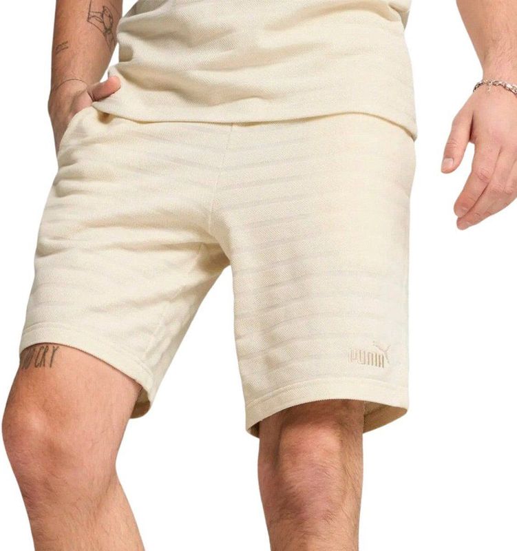 PUMA - ESS ELEVATED - Korte Herenbroek - Structuurpatroon - Katoenmix