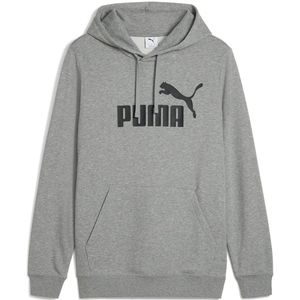 PUMA - Essentials No1 Logo Hoodie - Grijs - Katoen/Polyester - Met Capuchon