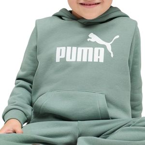 Kleur Kleur - Vest - Groen - Capuchon - Logoprint - Kangoeroezak