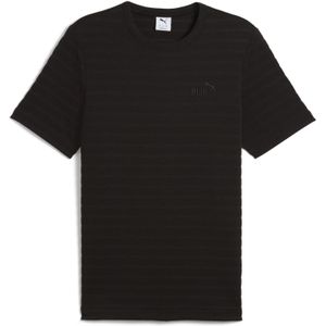 Puma - Essentials Elevated Structured T-Shirt - Zwart - Katoen/Polyester