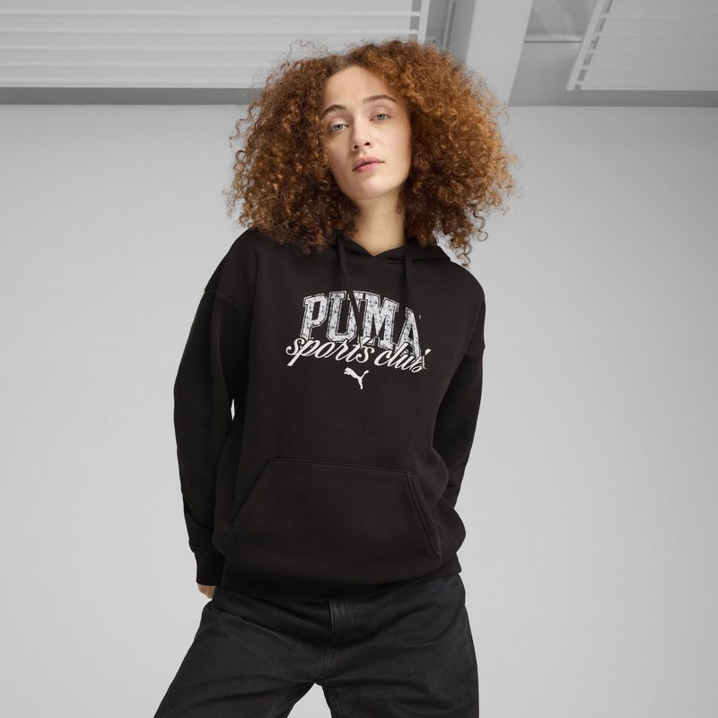 PUMA - Relaxte Hoodie - Grafische Print - Fleecestof - Kangoeroezak