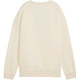 PUMA - ESS OVERSIZED CREW FL - Shirt - Alpine Snow - 66% Katoen, 34% Polyester