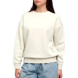 PUMA - ESS OVERSIZED CREW FL - Shirt - Alpine Snow - 66% Katoen, 34% Polyester