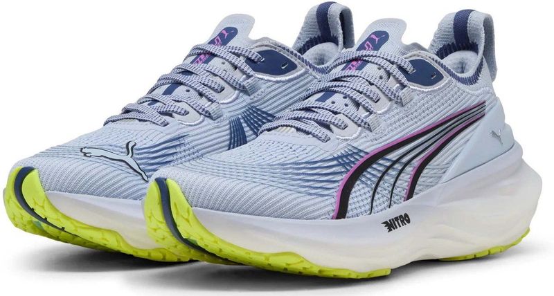 Puma - Foreverrun Nitro 2 - Hardloopschoenen - Cool Weather-Yellow Alert - Bovenwerk van Technisch Gaas