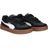 Sneakers - Gevoerd - Leer - Zwart - Materiaalmix