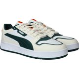 Puma - Court Classic - Sneakers - Wit - Off White - Donkergroen - Oranje - Synthetisch Materiaal