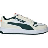 Puma - Court Classic - Sneakers - Wit - Off White - Donkergroen - Oranje - Synthetisch Materiaal