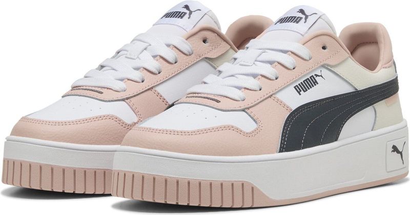 PUMA Carina Street Sneakers - PUMA White-Strong Gray-Rose Quartz - Leer