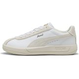 PUMA Club Klassika Sneakers - Wit/Goud - Synthetisch Materiaal