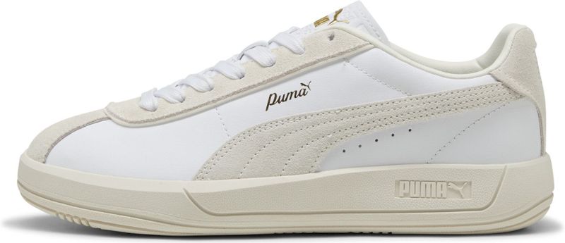 PUMA Club Klassika Sneakers - Wit/Goud - Synthetisch Materiaal