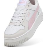 PUMA - Carina Street Sneakers - Roze/Grijs/Wit - Leer - Rubberen Zool