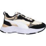 PUMA - Cassia Snake Chic Sneakers - Zwart/Grijs - Synthetisch - Rubberzool