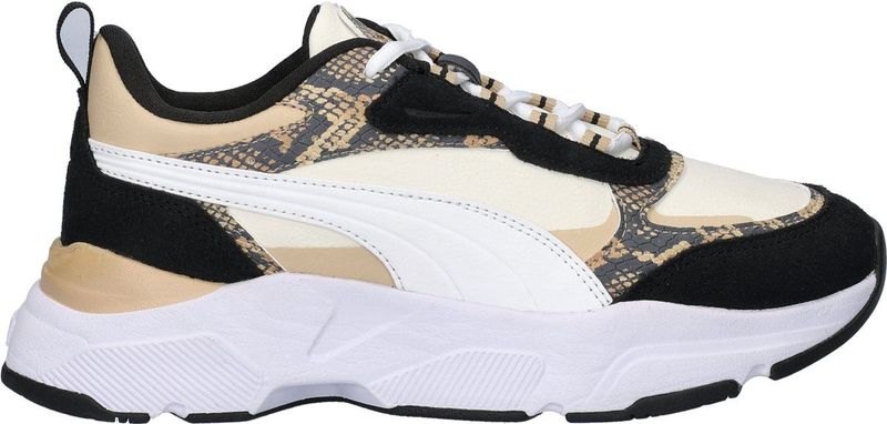 PUMA - Cassia Snake Chic Sneakers - Zwart/Grijs - Synthetisch - Rubberzool