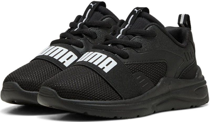 Puma - Soft Wired 2 - Kindertrainers - Zwart - Mesh