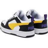 PUMA Mixte Enfant Rebound V6 Lo Jr Sneaker, Puma Black Yellow Sizzle Puma White, 35.5 EU