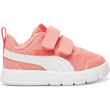 PUMA Unisex Baby COURTFLEX V3 MESH INF Sneaker, roze fruit wit-perzik vorst, 4 UK kind, Roze Fruit PUMA Witte Perzik Frost, 20 EU