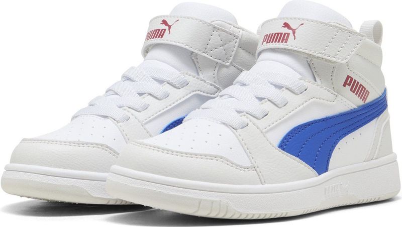 PUMA Rebound V6 Mid AC+ PS Sneakers - PUMA White-Vivid Blue-Feather Gray