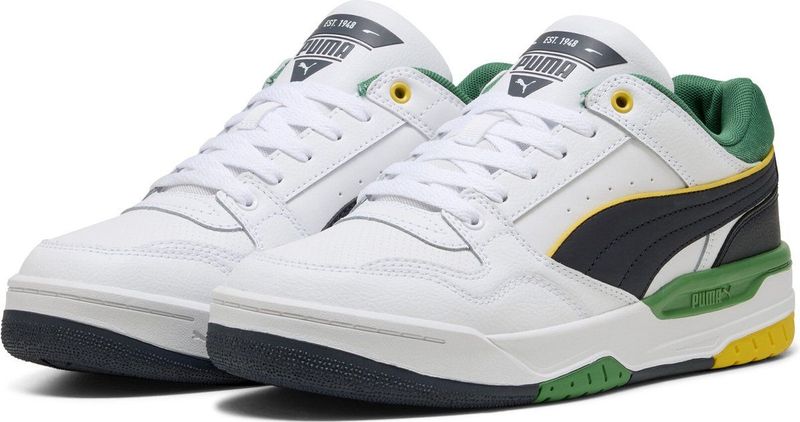 PUMA - Rebound Retro - Sneakers - PUMA White-Archive Green-New Navy - Synthetisch