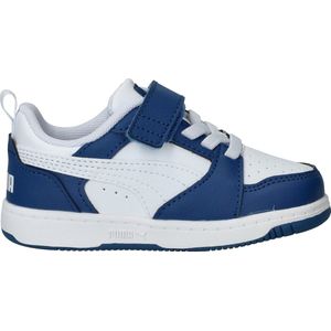 Puma - Rebound V6 LO - Sneakers - Wit-Blauw - Imitatieleer/Textiel/Rubber