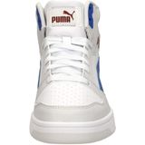 PUMA Rebound V6 Mid Jr Sneakers - PUMA White-Vivid Blue-Feather Gray