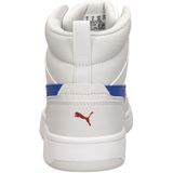 PUMA Rebound V6 Mid Jr Sneakers - PUMA White-Vivid Blue-Feather Gray