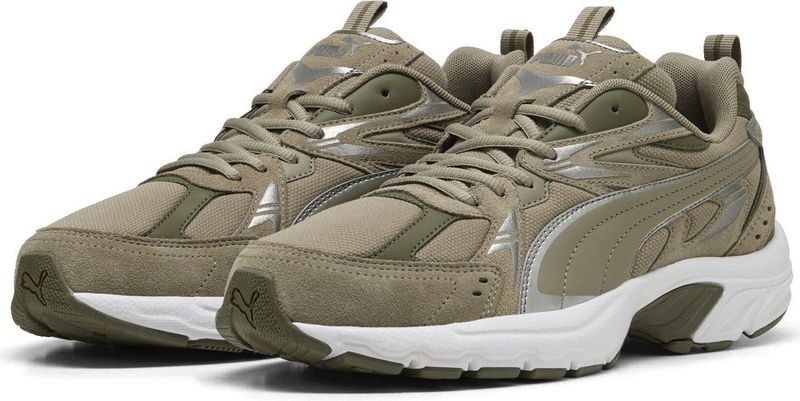 Puma - Milenio Tech - Sneakers - Kaki/Zilver - Suède