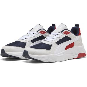 PUMA Trinity 2 Sneakers - PUMA Navy-PUMA White-Feather Gray-Red Fire