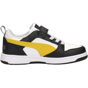 Puma Rebound V6 Lo AC+ Sneaker mit Klettverschluss Kinder 17 - PUMA white/island pink/deeva peach 31 für Kinder, schwarz, Gr. 32 EU / 13 Kids UK