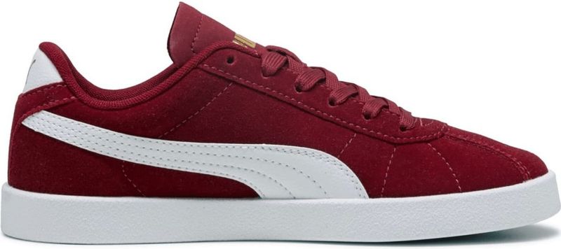 Puma - Club II - Sneakers - Donkerrood/Wit - Bovenwerk van Suède
