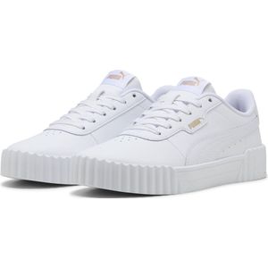 PUMA Carina 3.0 Sneakers - PUMA White-PUMA Gold - Gerecycled Materiaal