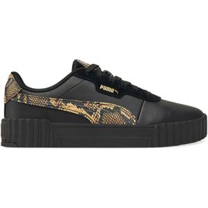PUMA - Carina 3.0 - Sneakers - Zwart/Goud - Synthetisch Bovenwerk
