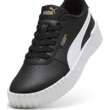 PUMA - Carina 3.0 Sneakers - Zwart/Wit/Goud - Synthetisch Bovenwerk