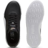 PUMA - Carina 3.0 Sneakers - Zwart/Wit/Goud - Synthetisch Bovenwerk