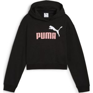 Puma - Essentials Logo Short Hoodie - Meisjes - Roze - Gerecycled Katoen