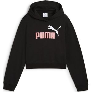 Puma - Essentials Logo Short Hoodie - Meisjes - Roze - Gerecycled Katoen