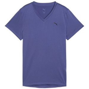 PUMA W TAD ESSENTIAL VNECK Tee Dames sportshirt - Blue Crystal