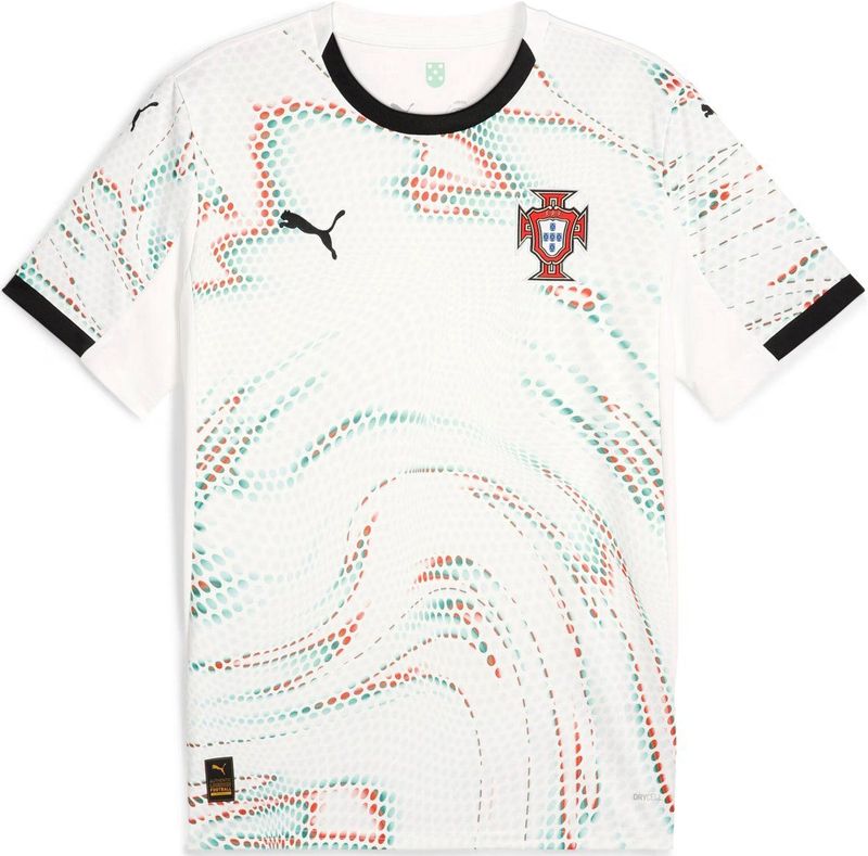 Puma - Uitshirt Portugal 2024 - Sportshirt - Felrood - Donkergroen - Polyester