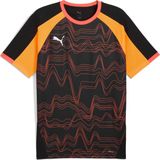 PUMA IndividualLIGA Graphic Jersey Heren Sportshirt - Black-Glowing Red