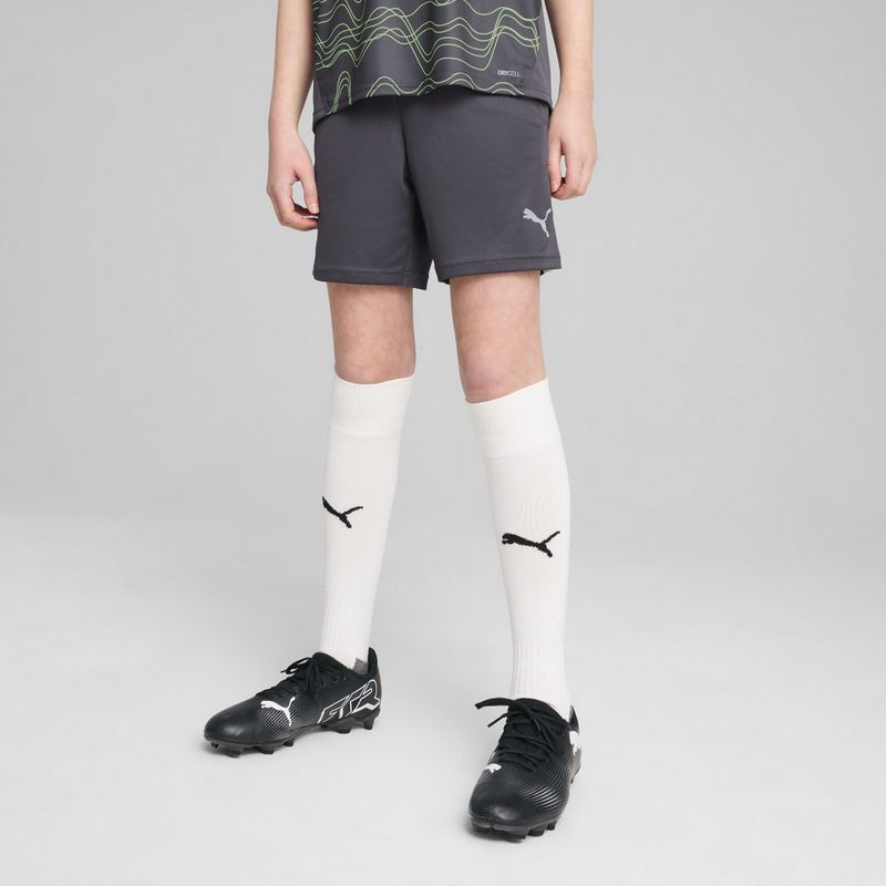 Puma individualFINAL Trainingsshorts Teenager Für Für Kinder | Mit Plain | Galactic Gray/Yellow Alert | Größe: 15-16Y