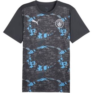 PUMA - mcfc prematch ss jersey - Wedstrijdshirt - Grijs - Korte Mouwen