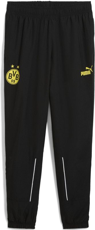 PUMA - BVB Broek - Zwart-Geel - Polyester - Gerecycled Materiaal